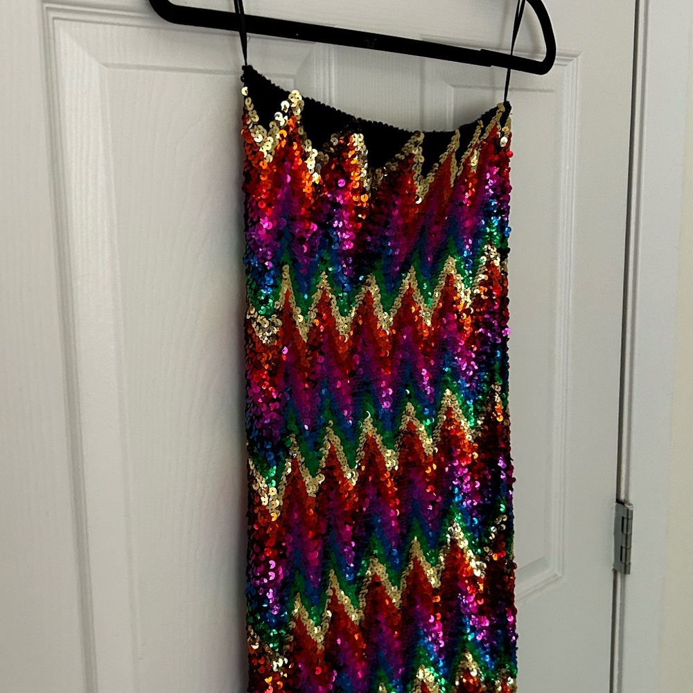 Sequin Rainbow Dress (elastic)